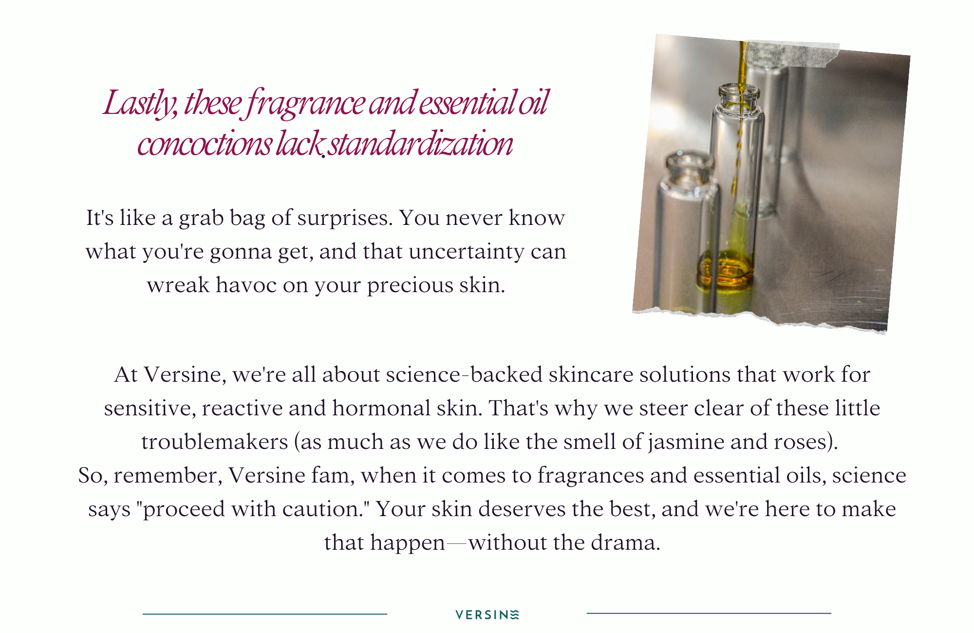 Luxury serums with ingredients explanation